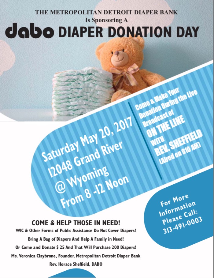 Detroit Association of Black Organizations Diaper Drive Metropolitan