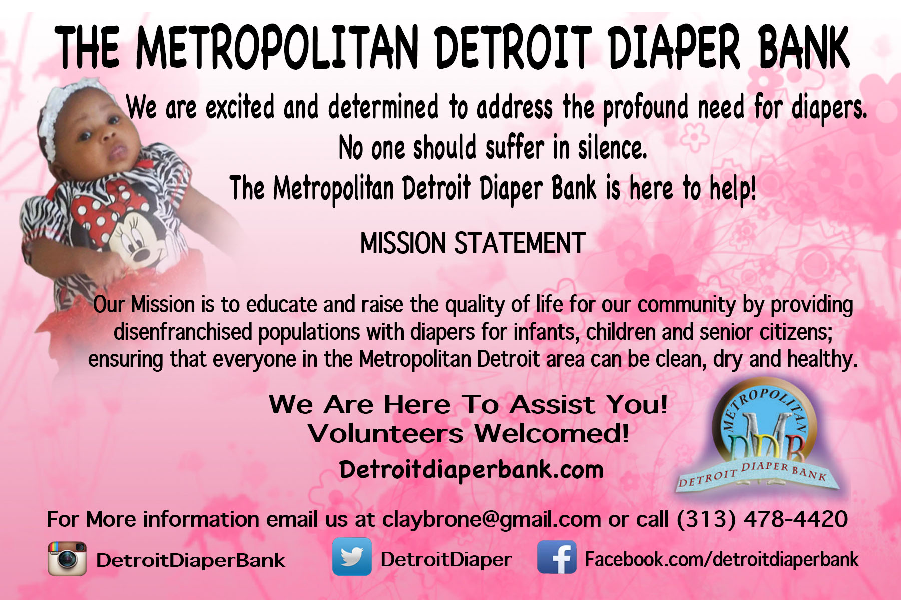 Detroit Diaper Bank Mission Statement Metropolitan Detroit Diaper Bank